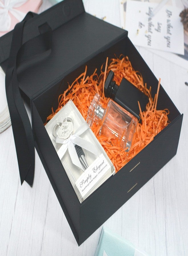 RUIFYRAY Black Luxury Magnetic Gift Box with Lid, Ribbons and Gift Bag, Medium Size-9.4x7x3 Inches, Great for Christmas, New Year, Wedding, Birthdays, Man - Image 4